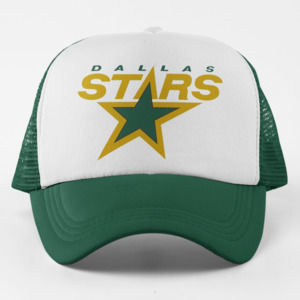 NEW Dallas Stars 1994 Logo Foam Trucker Mesh Snapback Hat 2TONE DARK GREEN